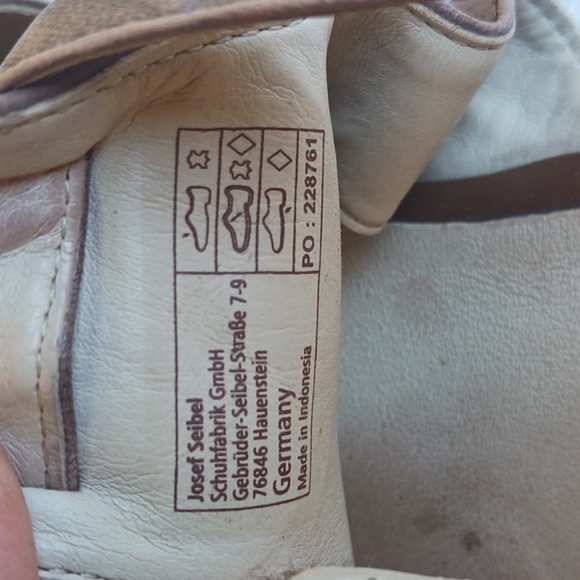 JOSEPH SEIBEL European Brown Leather Sandals Flats - Picture 4 of 4